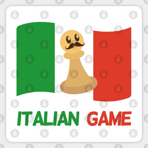 Italian Game Flag | Funny Chess Player Magnet by Fluffy-Vectors